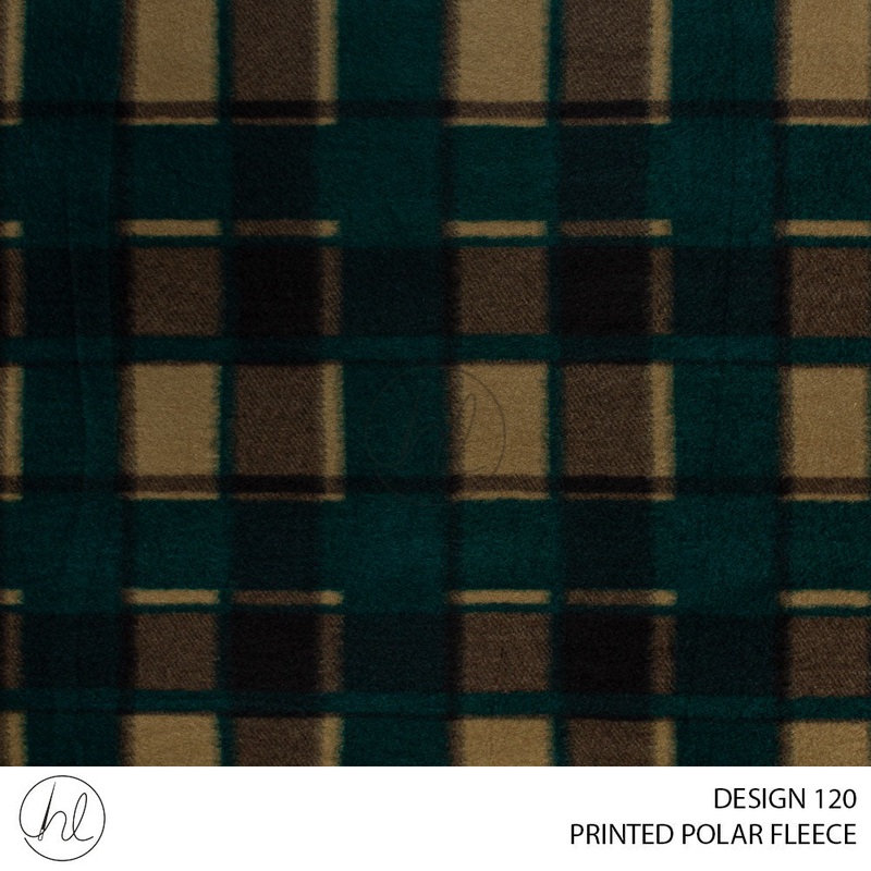 PRINTED POLAR FLEECE 781 BOTTLE GREEN 150CM PER M