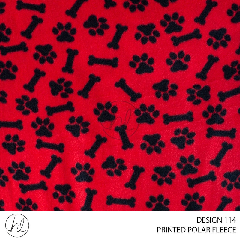 PRINTED POLAR FLEECE 781 RED 150CM PER M
