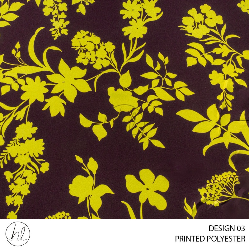 PRINTED POLYESTER MIORI PER M BROWN DESIGN 03 150CM WIDE