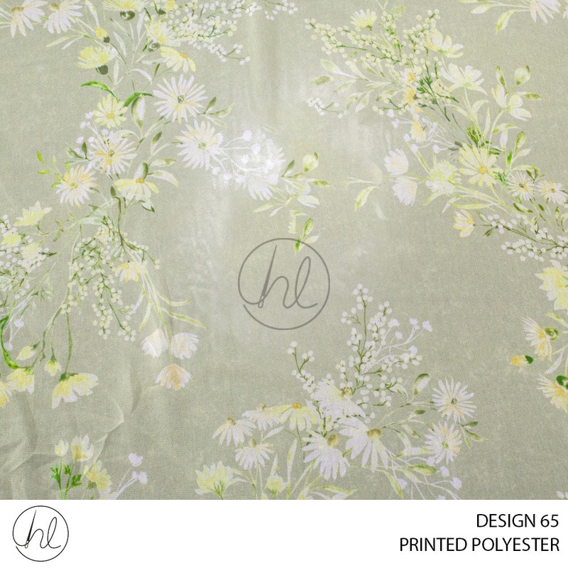 PRINTED POLYESTER SIROPE PER M MINT DESIGN 65 150CM WIDE