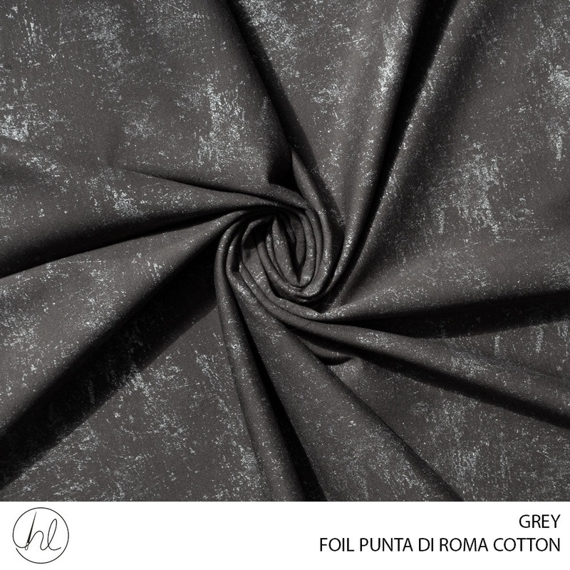 Punta di roma cotton foil  51 grey 150cm per m