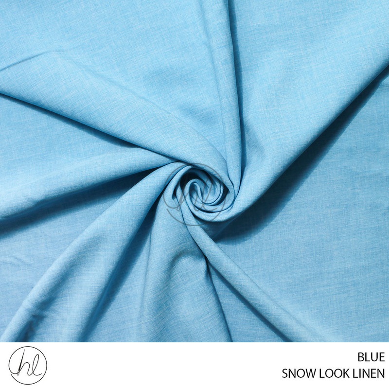 SNOW LOOK LINEN 55 BLUE 150CM PER M
