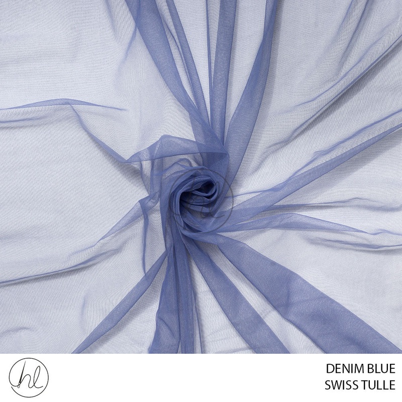 SWISS TULLE 53 DENIM BLUE 150CM PER M