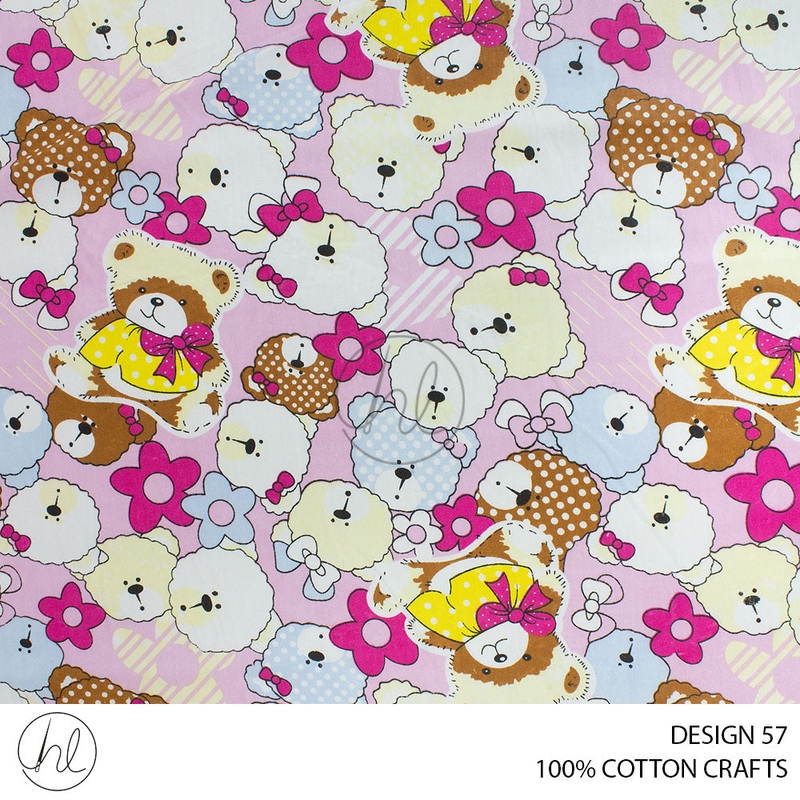 100% COTTON CRAFTS 51 ASSORTED 150CM PER M