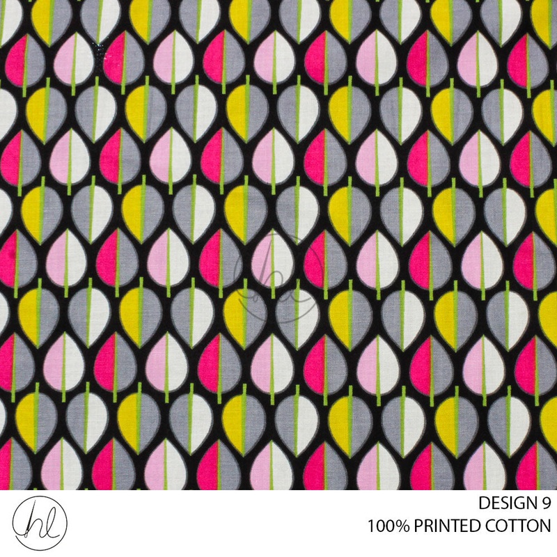 100% COTTON PRINT PER M MULTI DESIGN 9 145CM WIDE
