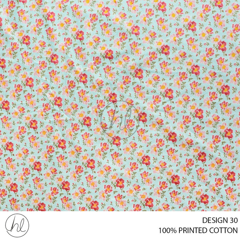 100% PRINTED COTTON 3408 MINT 110CM PER M
