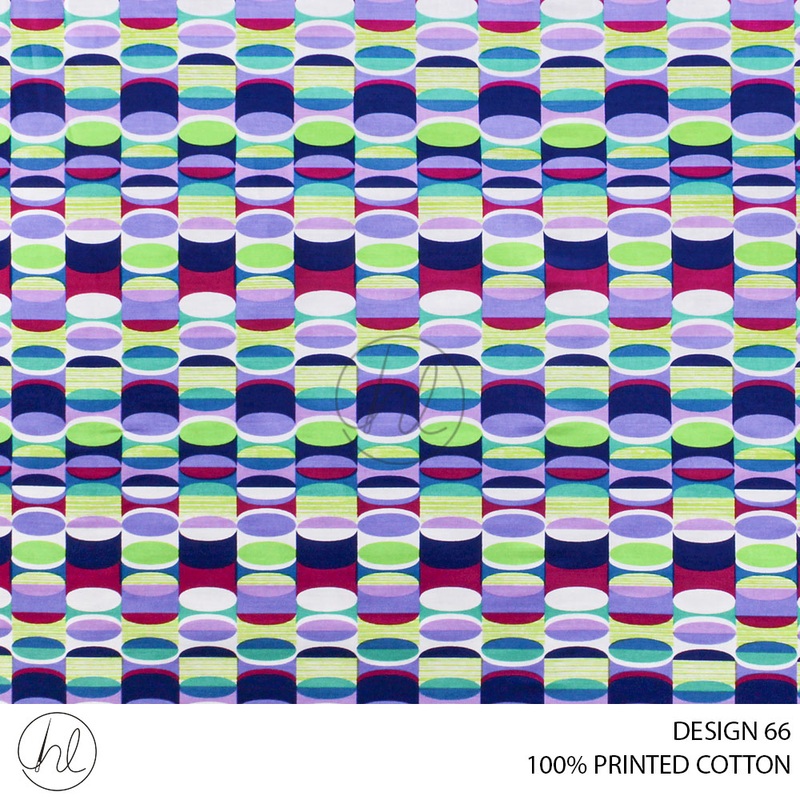 100% PRINTED COTTON 3408 PURPLE  110CM PER M
