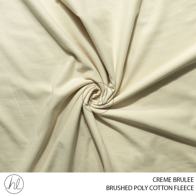 BRUSHED POLY COTTON FLEECE 51 CRME BRULEE 150CM PER M