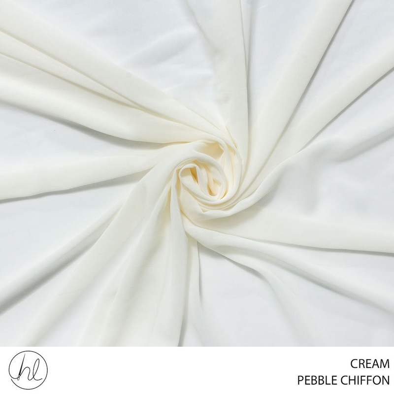CHIFFON PEBBLE PLAIN FABRIC 150CM WHITE ROLL ROLL 001