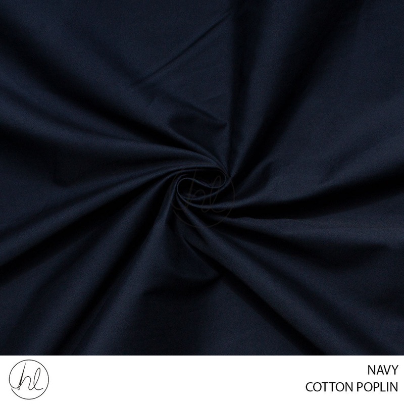 Cotton Poplin 56 Navy 115cm Per M