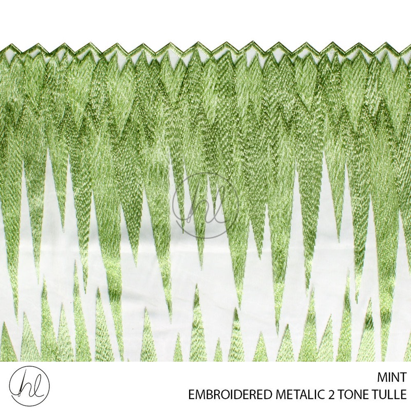 EMBROIDERED METALIC 2 TONE METALIC 56 MINT 130CM PER M
