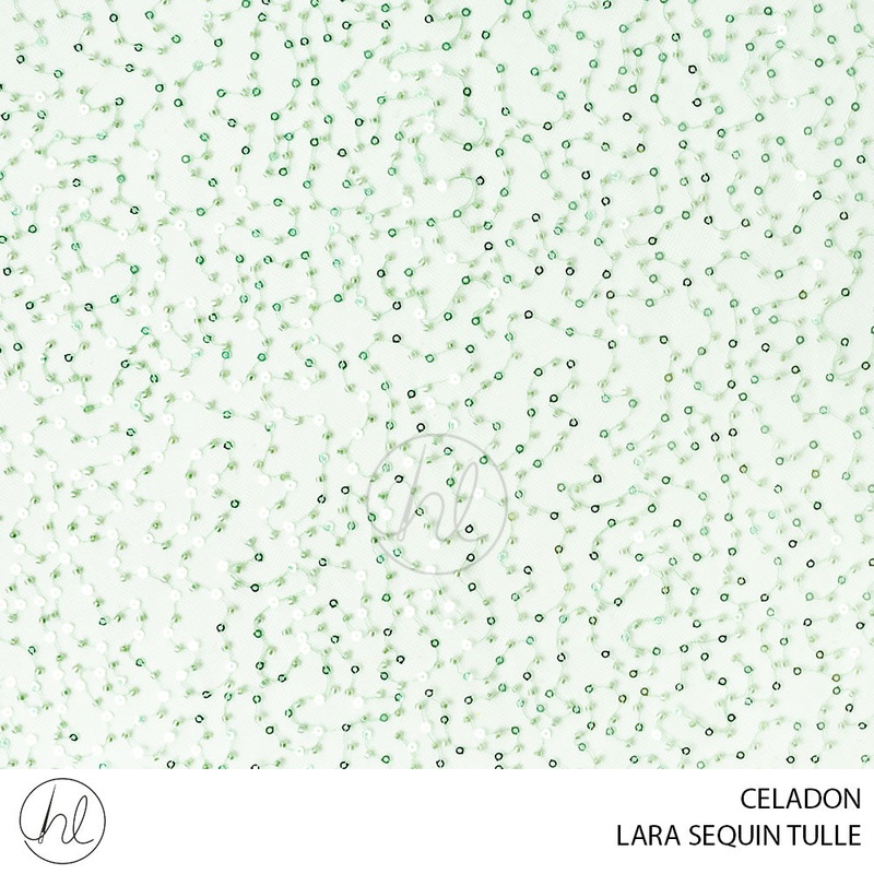 LARA SEQUIN TULLE 781 CELADON 130CM PER M