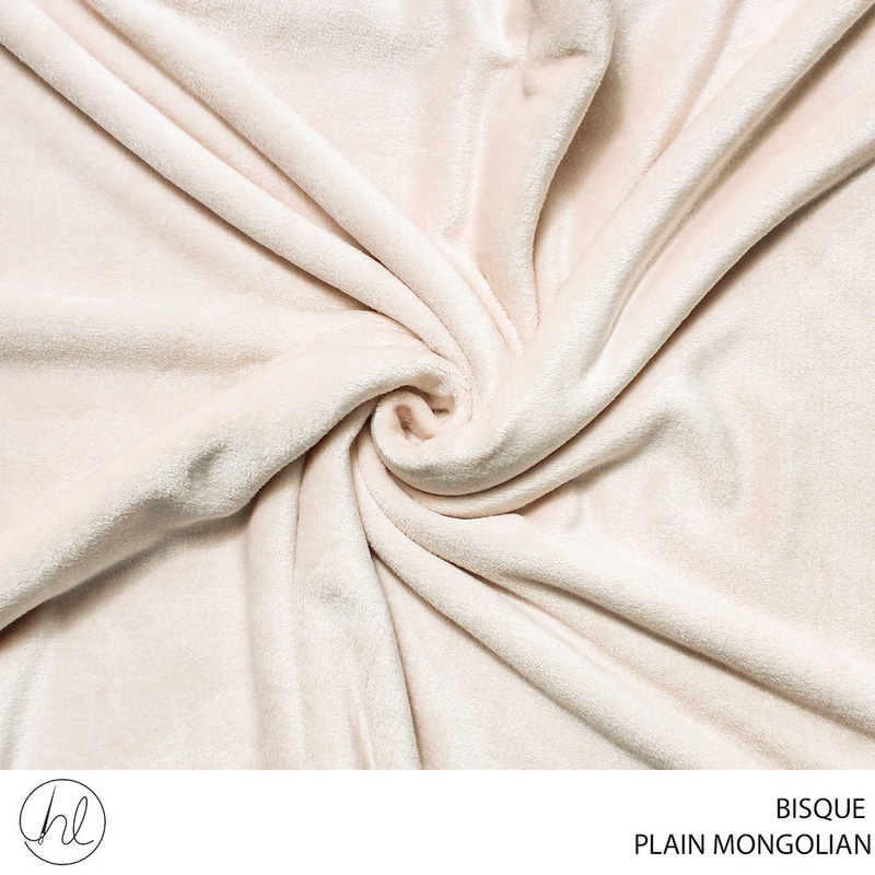 Mongolian Fleece Plain fabric 150cm bisque