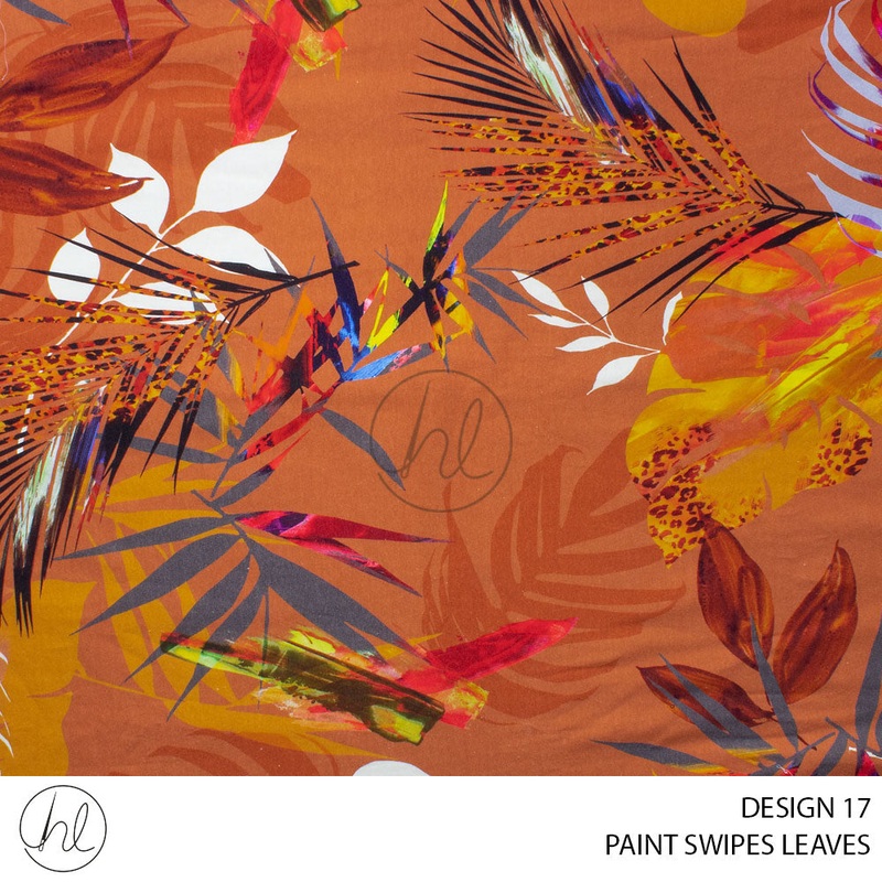 PAINT SWIPES LEAVES 51 BRICK 150CM PER M