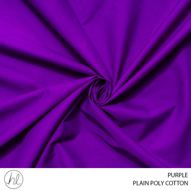 PLAIN POLY COTTON 112CM PURPLE