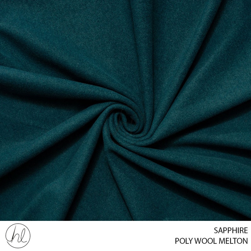 POLY WOOL MELTON 51 SAPPHIRE 150CM PER M