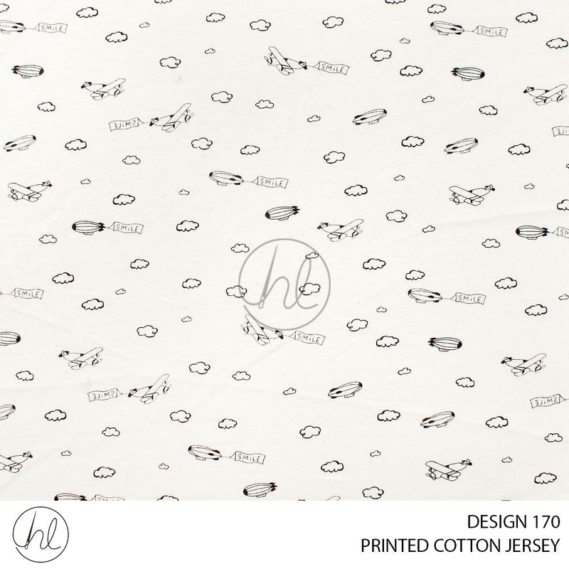 PRINTED COTTON JERSEY 51 CREAM 150CM PER M