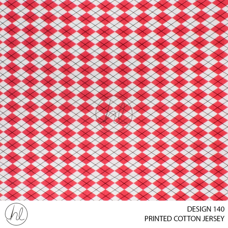PRINTED COTTON JERSEY 51 RED 150CM PER M