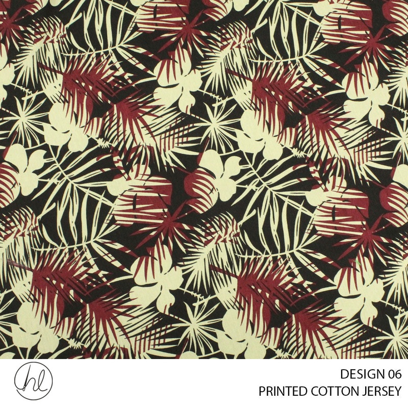 PRINTED COTTON JERSEY DESIGN 06 150CM WIDE PER M