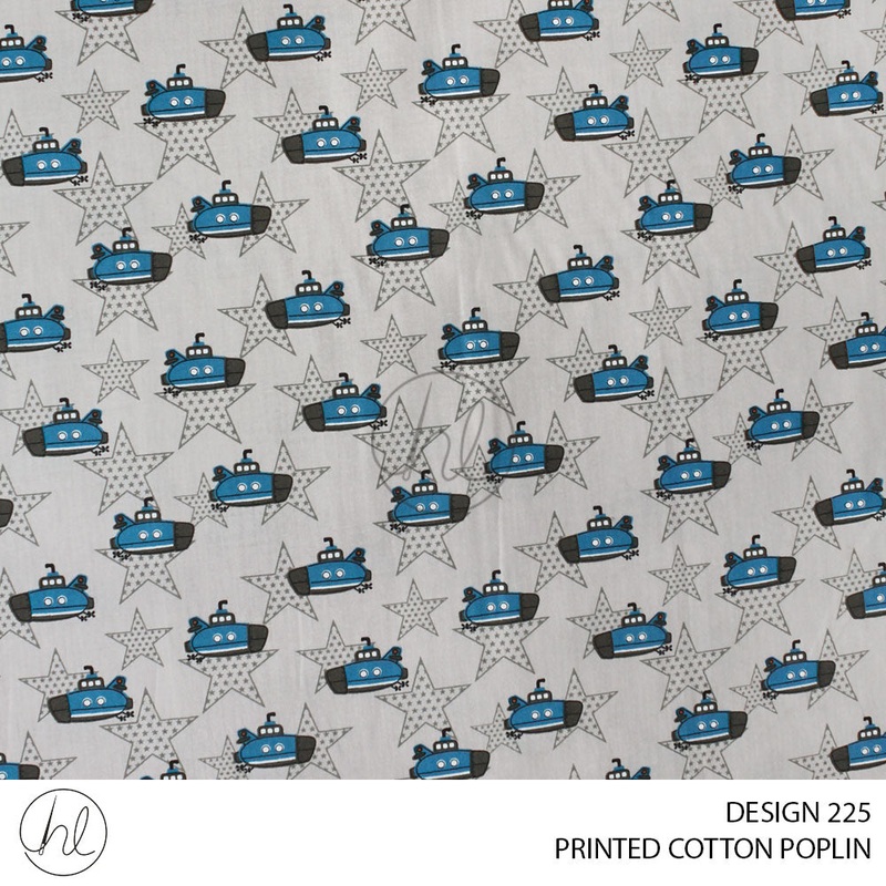 PRINTED COTTON POPLIN 51 GREY 145CM PER M