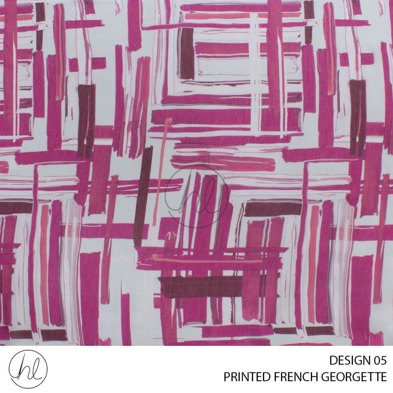 PRINTED FRENCH GEORGETTE 59 CERISE 150CM PER M