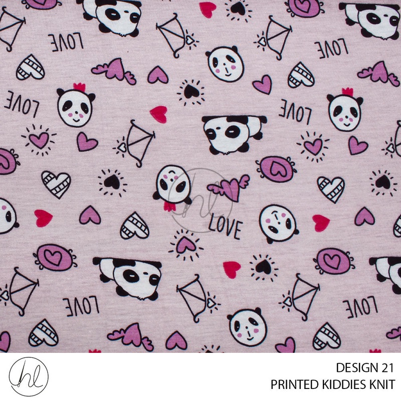 PRINTED KIDDIES KNIT PER M DESIGN 21 PALE PINK 150CM WIDE