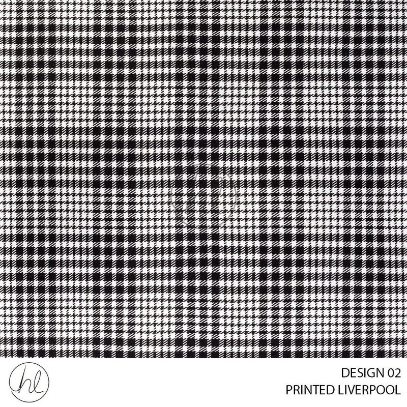 PRINTED LIVERPOOL 781 BLACK/WHITE 150CM PER M