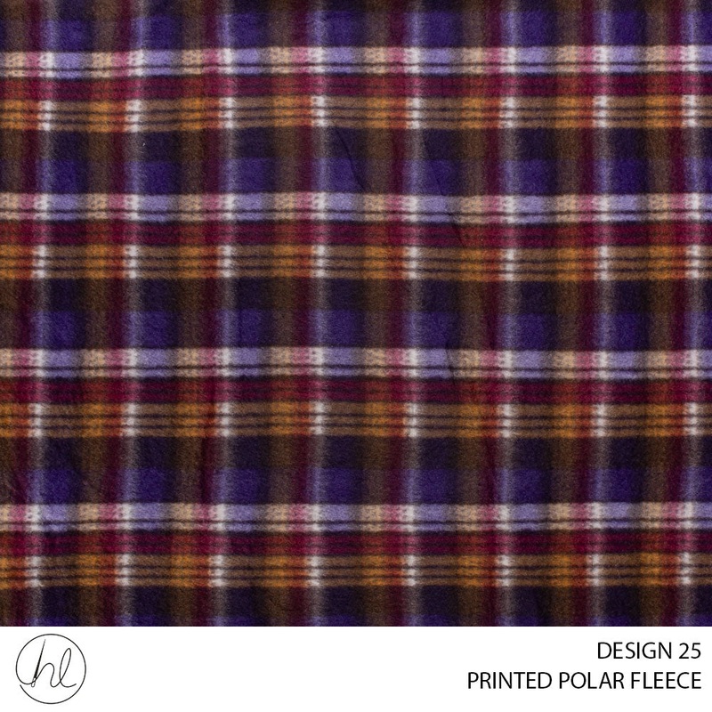 PRINTED POLAR FLEECE 51 PURPLE  150CM PER M