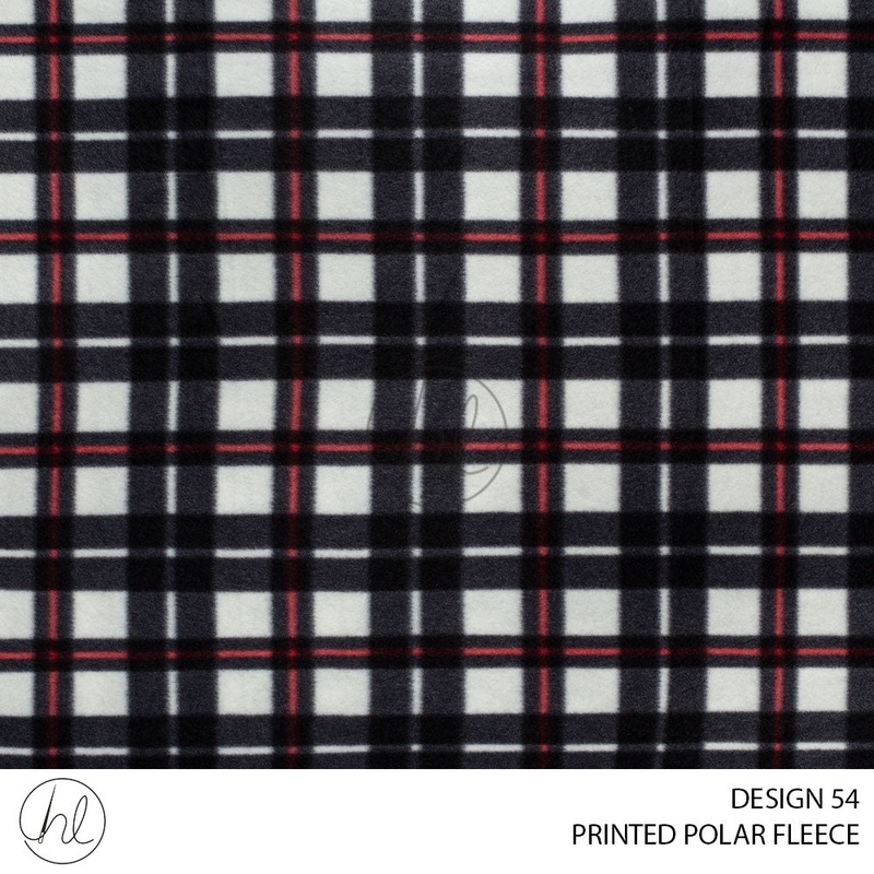 PRINTED POLAR FLEECE 56 BLACK 150CM PER M
