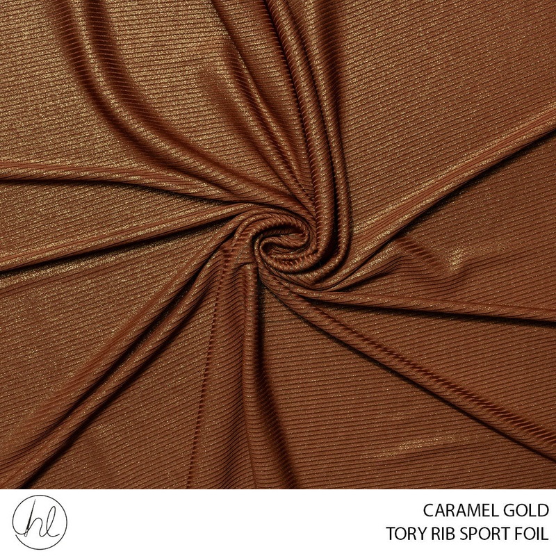 TORY RIB SPORT FOIL 51 CARAMEL GOLD 150CM