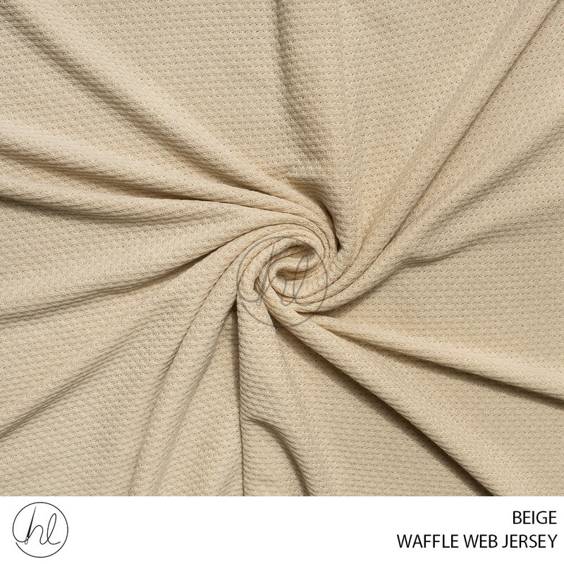WAFFLE WEB JERSEY 51 BEIGE 150CM PER M