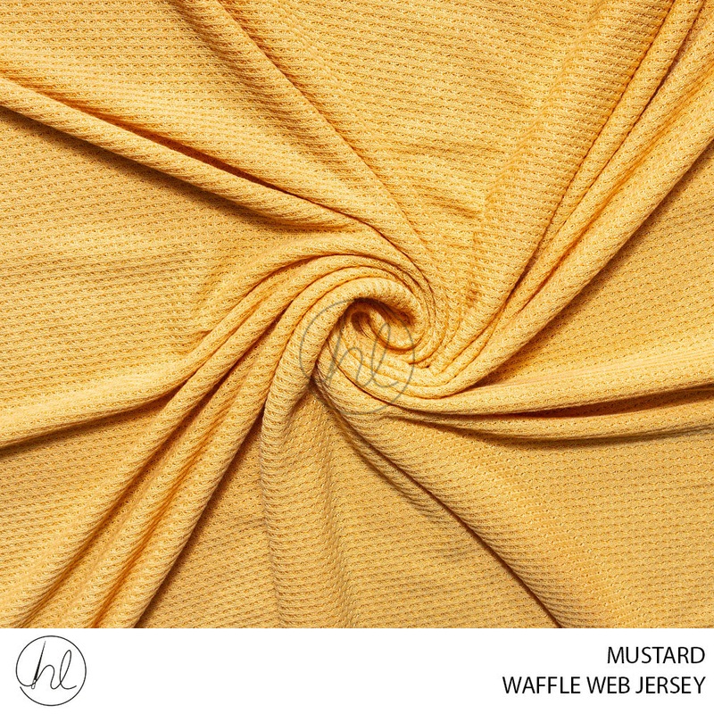 WAFFLE WEB JERSEY 51 MUSTARD 150CM PER M