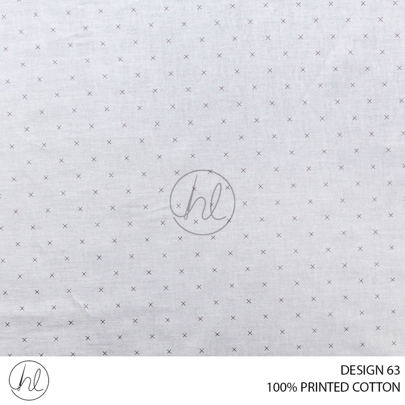 100% PRINTED COTTON 3408 WHITE 110CM PER M