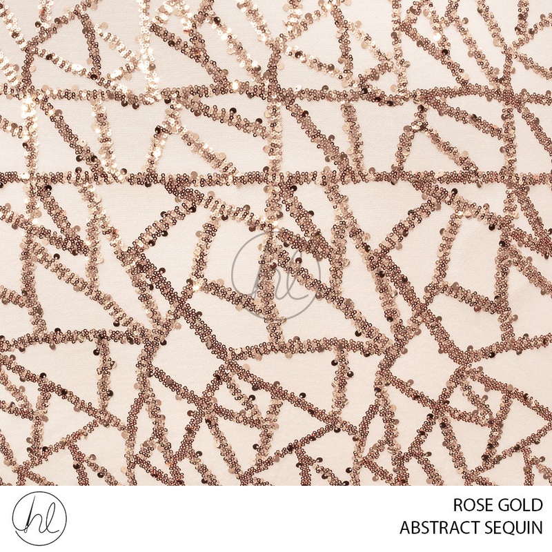 Abstract sequin 51 rose gold 140cm per m