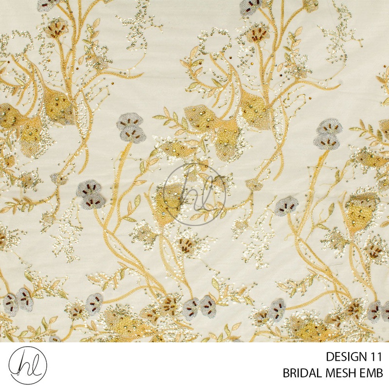 BRIDAL MESH EMB PER M DESIGN 11 GOLD COLLECTION 08