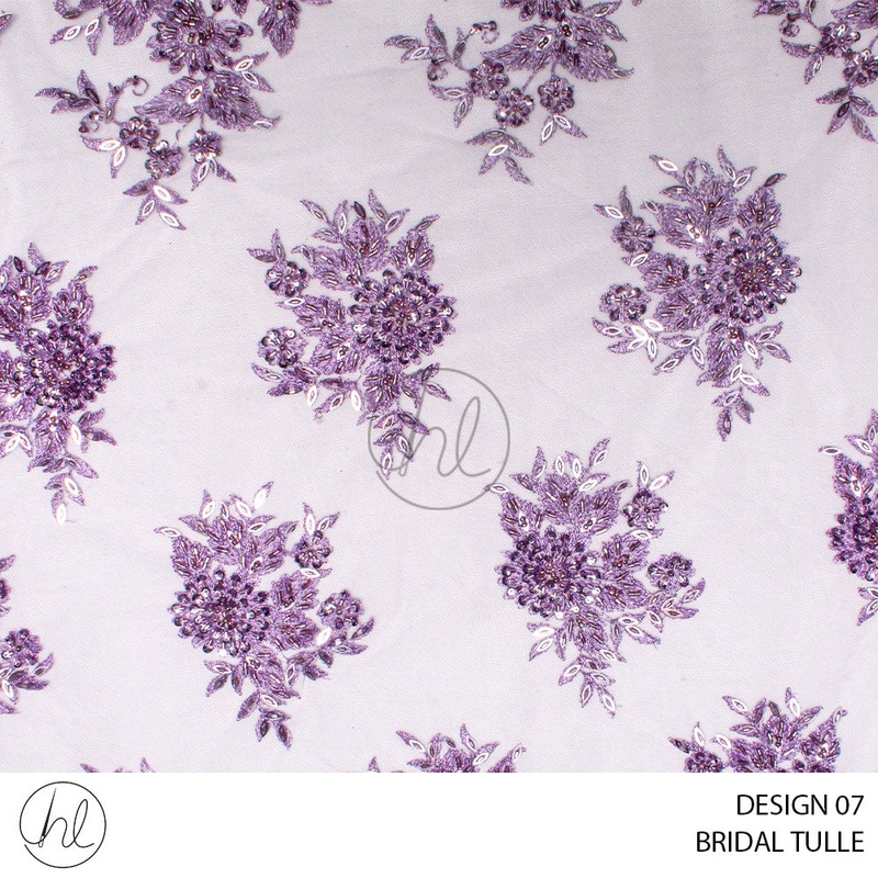 BRIDAL TULLE 253 PER M DESIGN 07 PURPLE COLLECTION 06