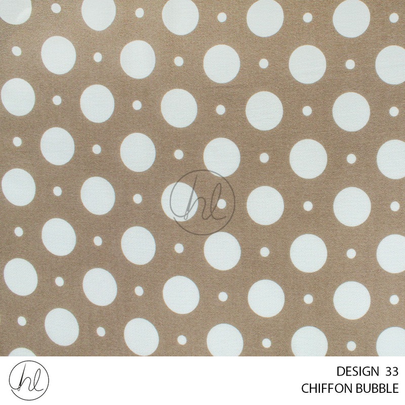 BUBBLE CHIFFON 51 PER M DESIGN 33 UMBER 150CM WIDE