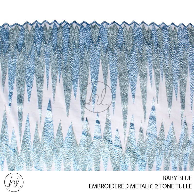 EMBROIDERED METALIC 2 TONE METALIC 56 BABY BLUE 130CM PER M