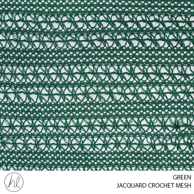 JACQUARD CROCHET MESH 51 GREEN 150CM PER M