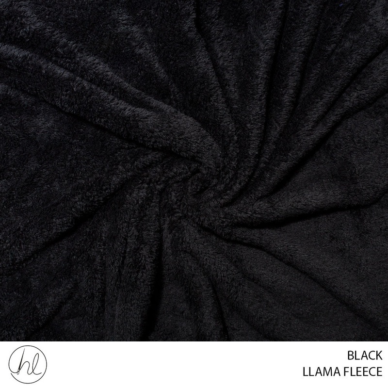 LLAMA FLEECE 51 BLACK 150CM PER M