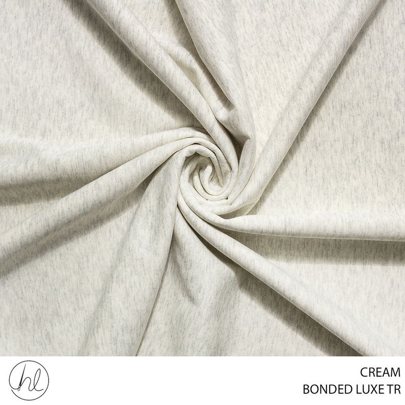 LUXE TR BONDED PLAIN FABRIC 150CM  CREAM ROLL ROLL 001
