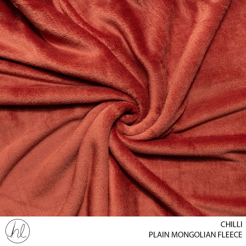 PLAIN MONGOLIAN FLEECE 51 CHILLI 150CM PER M