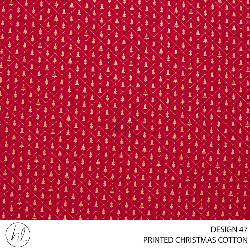 PRINTED CHRISTMAS COTTON DESIGN129 51 RED 145CM PER M
