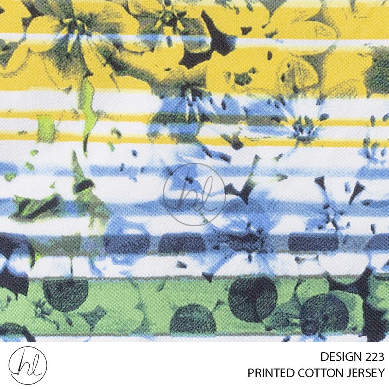 PRINTED COTTON JERSEY 51 BLUE 150CM PER M