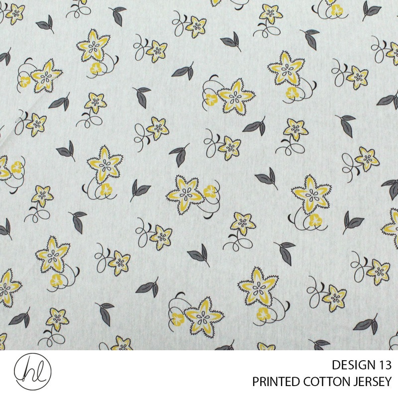 PRINTED COTTON JERSEY DESIGN 13 150CM WIDE PER M51