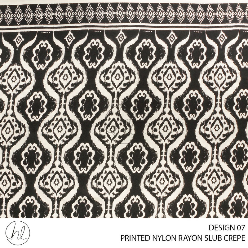 PRINTED NYLON RAYON SLUB CREPE 56 IVORY 150CM PER M