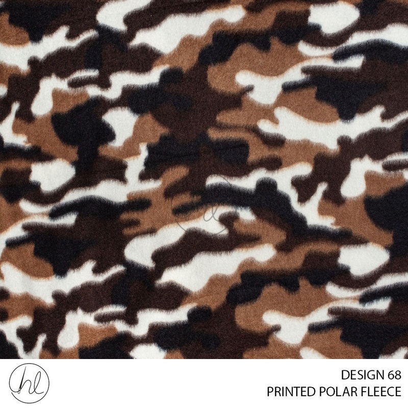 PRINTED POLAR FLEECE 781 BROWN 150CM PER M