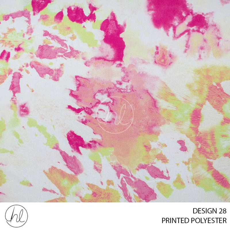 PRINTED POLYESTER ALOSCARE PER M MULTI DESIGN 28 150CM WIDE