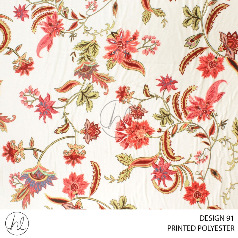 PRINTED POLYESTER DOMINO 77 IVORY 150CM PER M