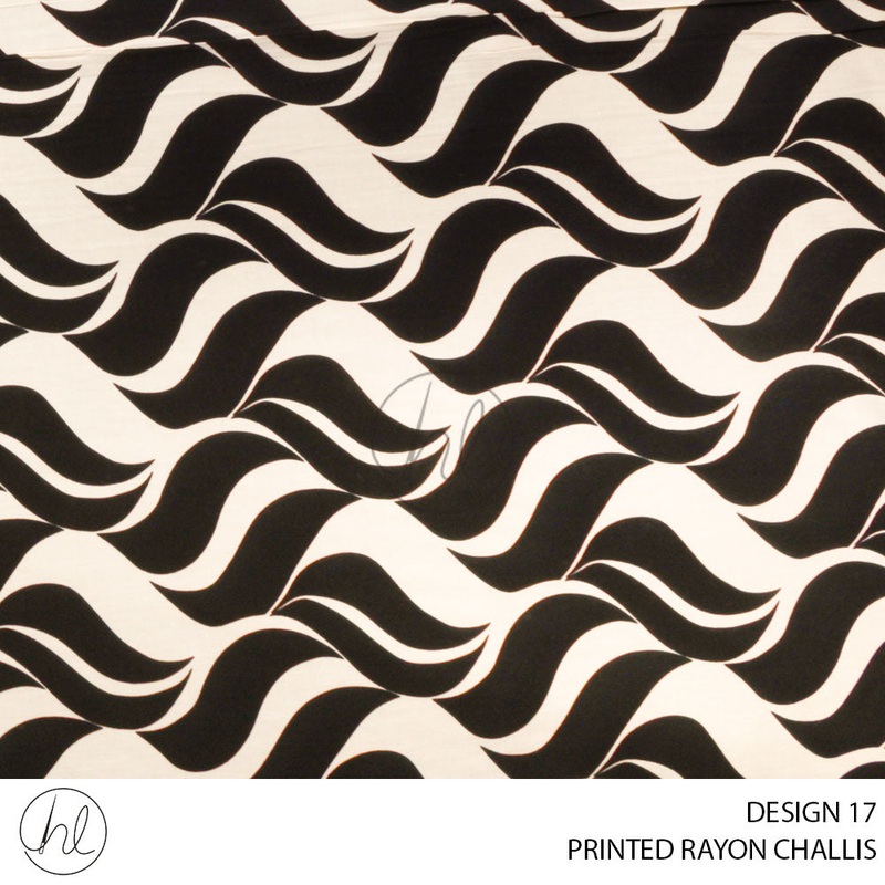 PRINTED RAYON CHALLIS 56 STONE 150CM PER M
